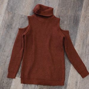 Cold shoulder sweater